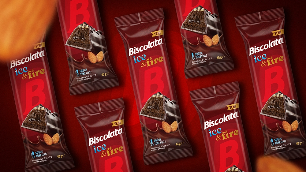 Biscolata Ice & Fire ambalaj mockup tasarımı